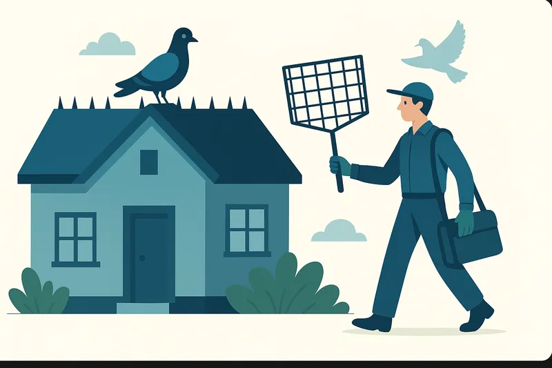 Dépigeonnisation et protection de bâtiments